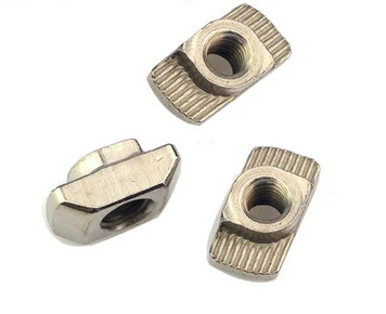 

500PCS M3 M4 M5 M6 Hammer Nut Aluminum Connector T Fastener Sliding Nut Nickel Plated Carbon Steel for 3030 Aluminum Profile