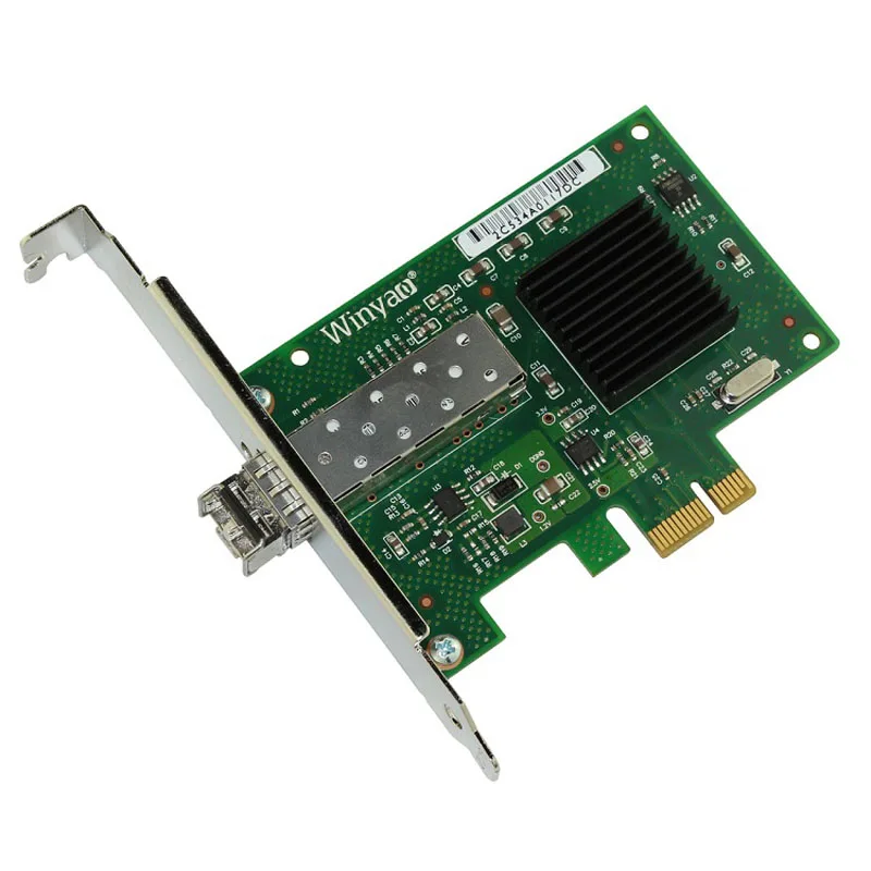 BCM5715S PCIe X1 Gigabit Fiber Ethernet Card Multi Mode 1G 850nm LC Optic Module