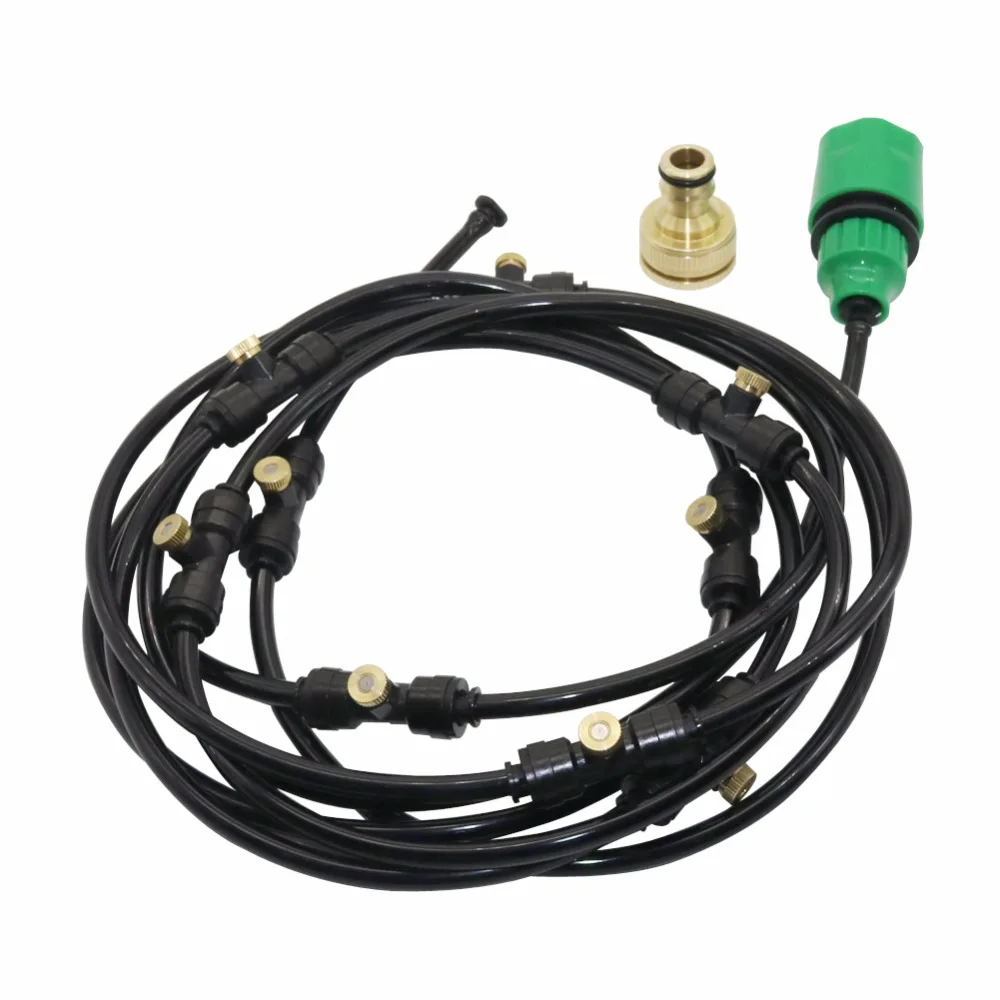 

Garden watering system kit automatic watering irrigation drippers tools 20m 4/7mm hose 30 Pcs low pressure nozzle with tees