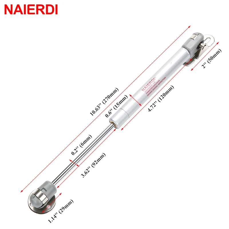 2/4/6/8PCS NAIERDI 6-15KG Furniture Gas Spring Hinges Kitchen Cupboard Cabinet Hydraulic Hinge Door Strut Lid Support Box