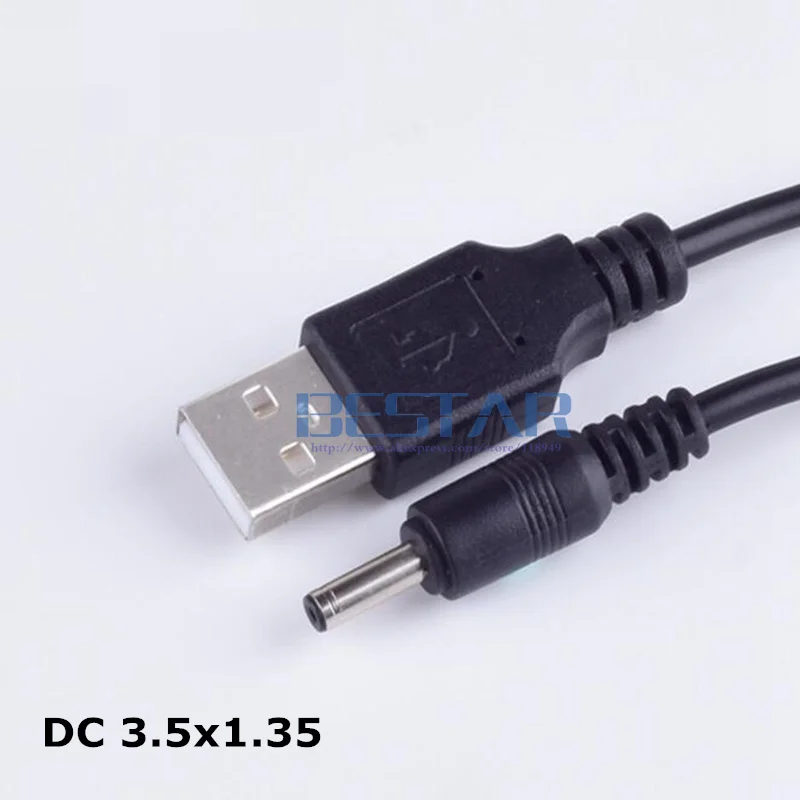 USB A DC 3,5mm/1,35mm 5 voltios DC Barrel Jack Cable de alimentación tipo M 1m 3 pies