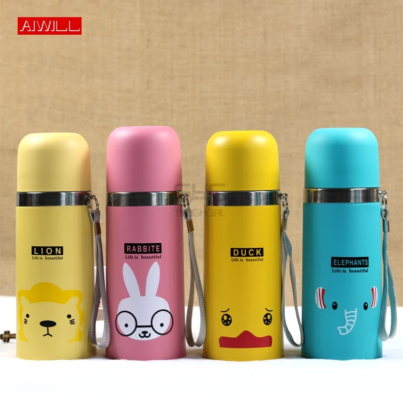 350ML Thermo Mug Insulated Tumbler Travel Cups Stainless Steel Vacuum Lovely  Animals Pattern Thermos Flask