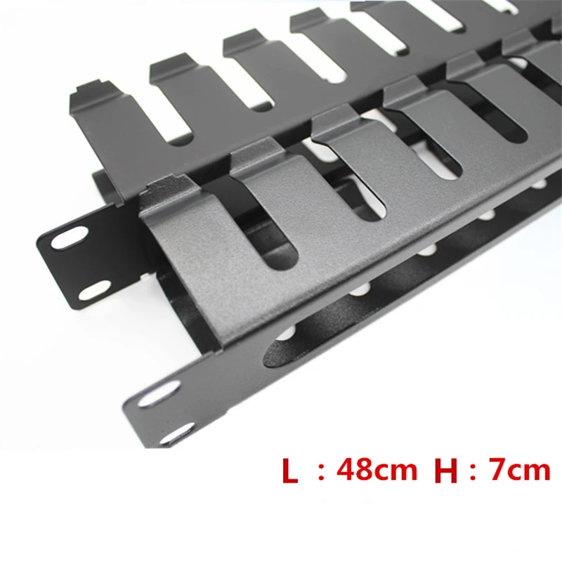 12 Shalls cable management 19inch thickened cold steel 24 port wire manager frame for 19" network rack cabinet ELINK 3PCS