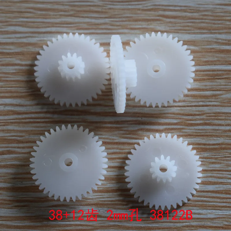 10/100pcs 38+12T 2.1 hole 0.5M plastic gears dron rc car plane robot kids toys for boys diy baby accessories montessori GP38122B