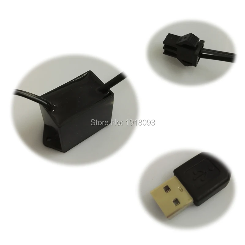 뜨거운 판매 5V USB 1-5 미터 꾸준한 EL 인버터 EL 드라이버 로딩 5 미터 EL 와이어 네온 LED 라이트 인버터 파티 용품