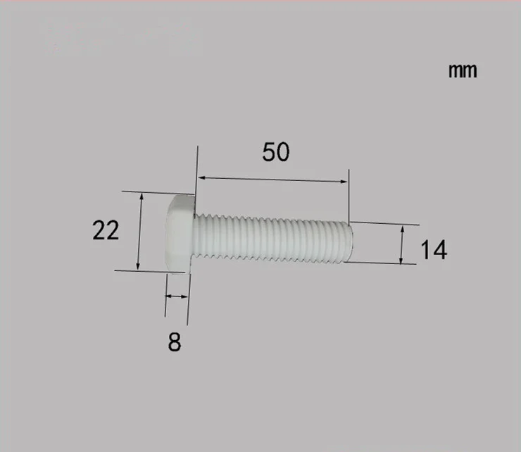 M14*25 aluminum  outside the hexagonal ceramic screws / 95% alumina screws / anti-oxidation bolts / high temperature screws