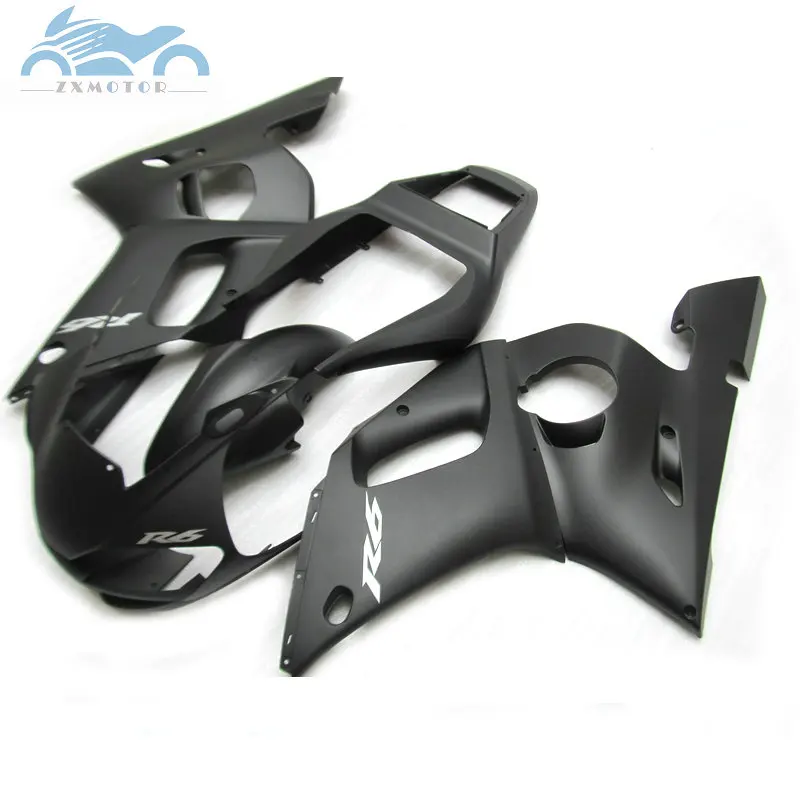 

Free Custom fairing kits for YAMAHA R6 YZFR6 1998 1999 2001 2002 YZF R6 98-02 sports race fairings matte black aftermarkets EB20