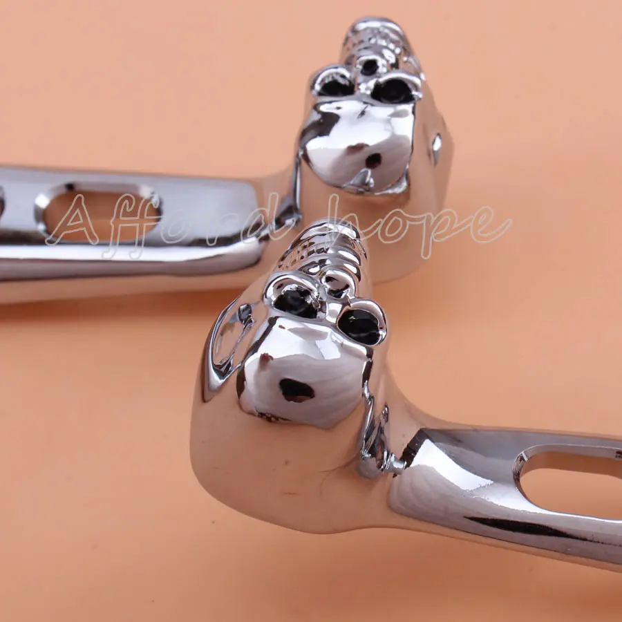 1pair Chrome Aluminum Skull Brake Clutch Handlebar Lever for Harley Sportster Softail Night Train Fatboy Electra Glide Custom