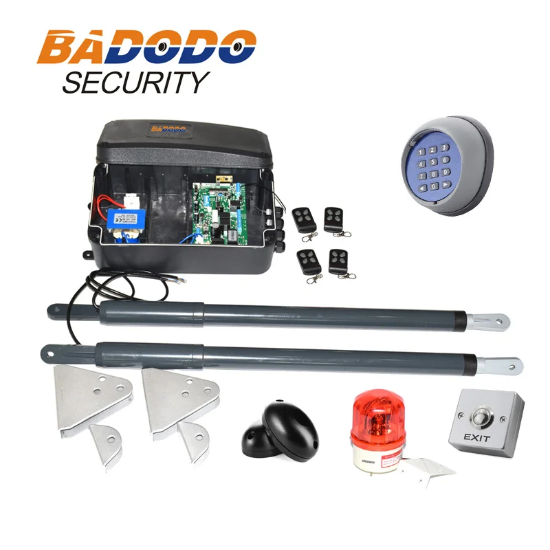 with fingerprint keypad optional automatic swing gate opener gate actuators kit 12VDC 200kg per leaf