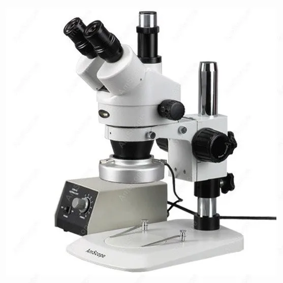 Trinocular Stereo Microscope--AmScope Supplies 3.5X-90X Trinocular Stereo Microscope with Aluminum 80-LED Ring Light