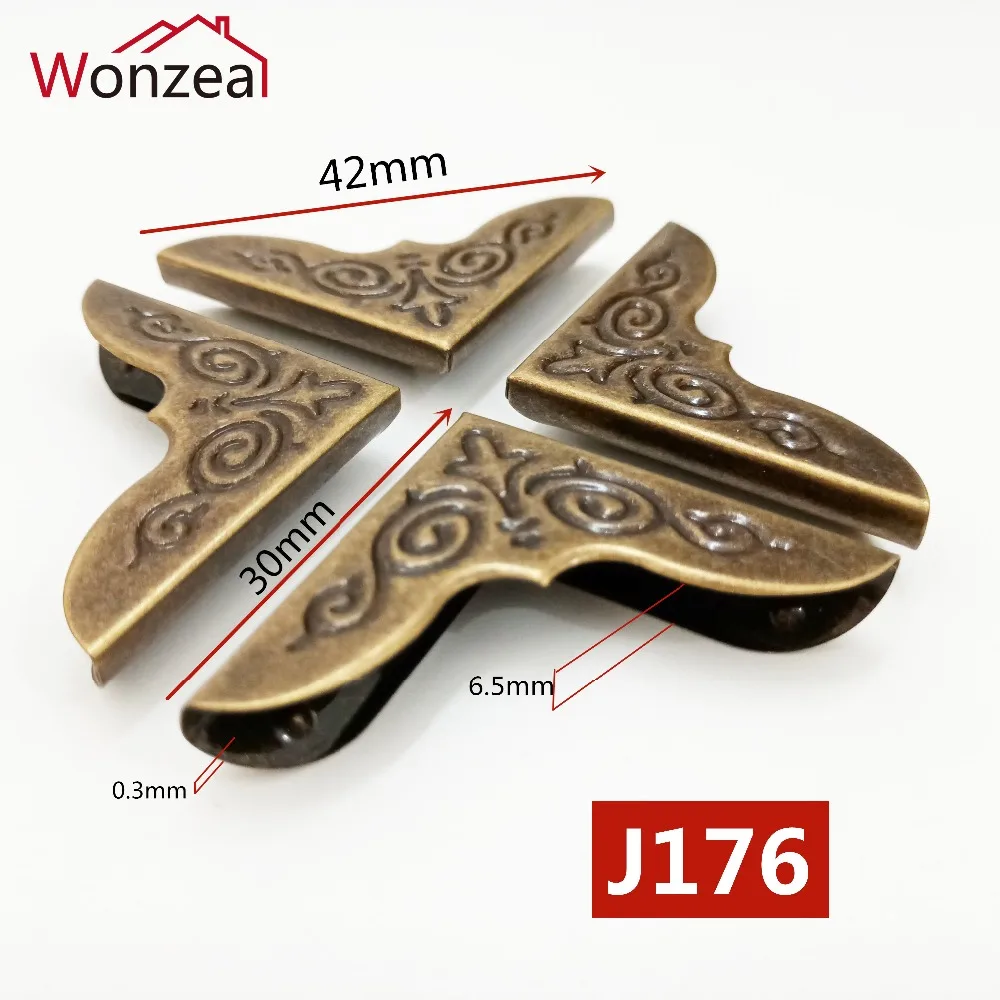 20pcs Book Corner Bronze Scrapbooking Albums Menus Folders Protectors Decoration Metal Crafting Box Corner Brackets