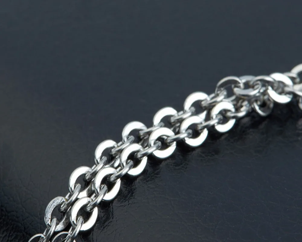 1Pc 1.2mm-4mm Stainless Steel Link Chain DIY Necklaces Jewelry Making 40cm -90cm Chain with Lobster Clasp