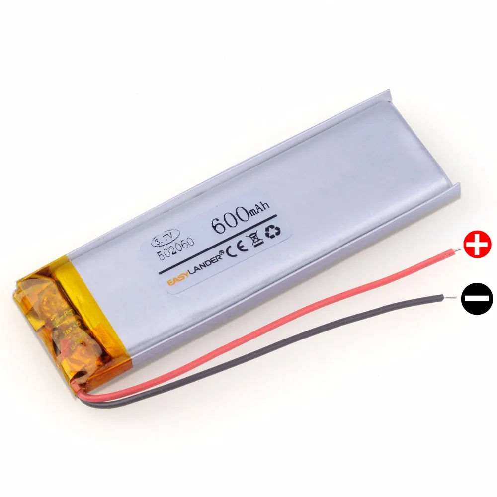 502060 3.7V 600mAh Rechargeable Lithium Li-ion Polymer Battery for GPS mp3 mp4 bluetooth NL 502060H 482059 Reading pen