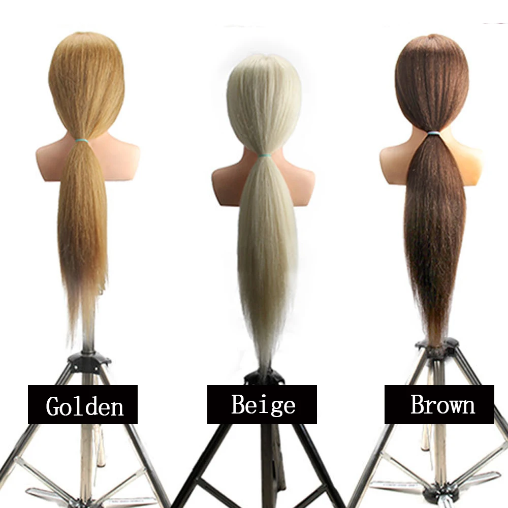 Professional Practice Mannequin Head Hairstyles With Shoulder 60% Animal Hair Hairdresser Barber Model Head Hair Styling Tools