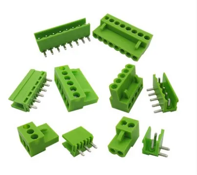 5 sets Terminal plug type 300V 10A ht3.96 3.96mm pitch connector pcb screw terminal blocks connector straight pin 2/3/4/5/6/7/8P