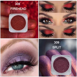 Phoera maquiagem sensual sombra monocromática, pó de glitter brilhante, sombra de olhos quentes, sombra sombra de longa duração, sombra cosméticos tslm2, 1 peça