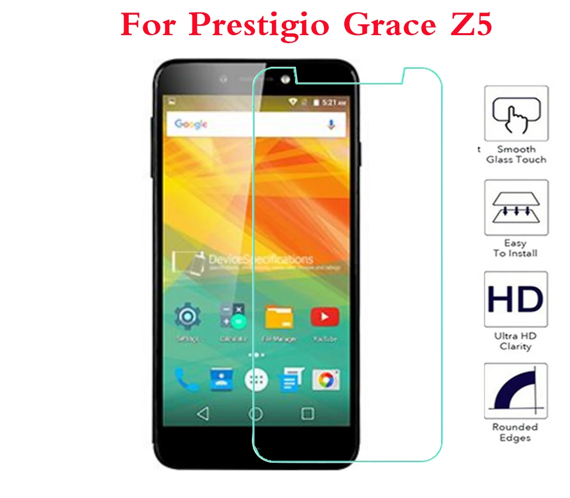 Grace Z5 Tempered Glass Screen Protector Luxury 9H Explosion Protective Film For Prestigio Grace Z5 PSP5530 DUO 5.3