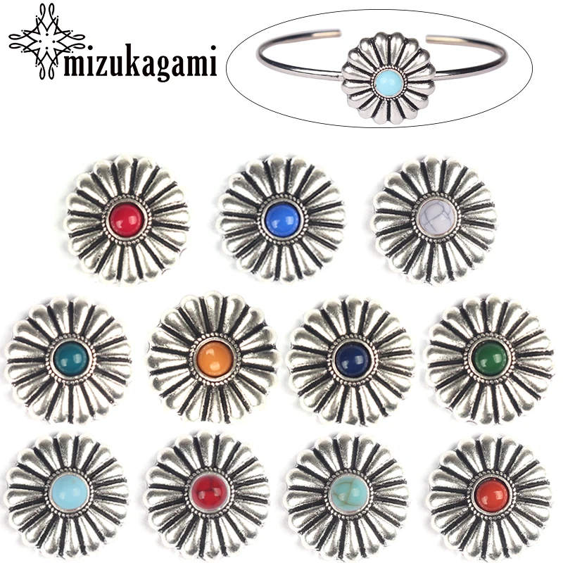 Zinc Alloy Metal  CONCHO Mini Daisy Flowers Charms 20mm 4pcs/lot For DIY Bracelet Earrings Jewelry Accessories Findings