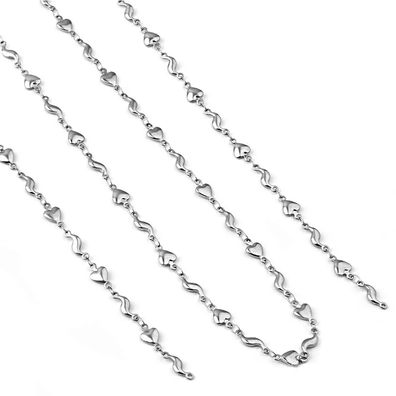 

2 м звенья из нержавеющей стали, аксессуары для самостоятельного изготовления ювелирных изделий, компоненты для изготовления ожерелья с подвесками