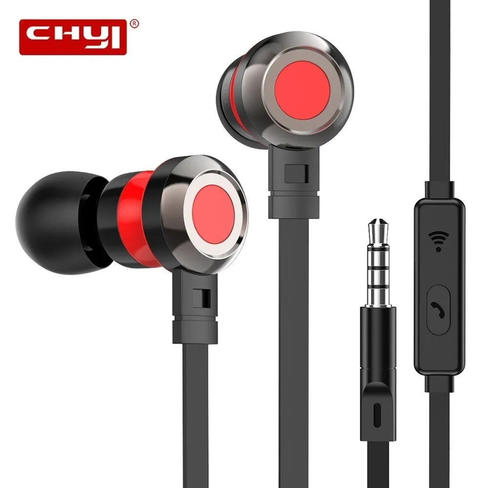 CHYI PTM P5 Earphone Headphone Stereo Bass Headset Music Earbuds with Microphone Handsfree for Mobile Phones Xiaomi iPhone