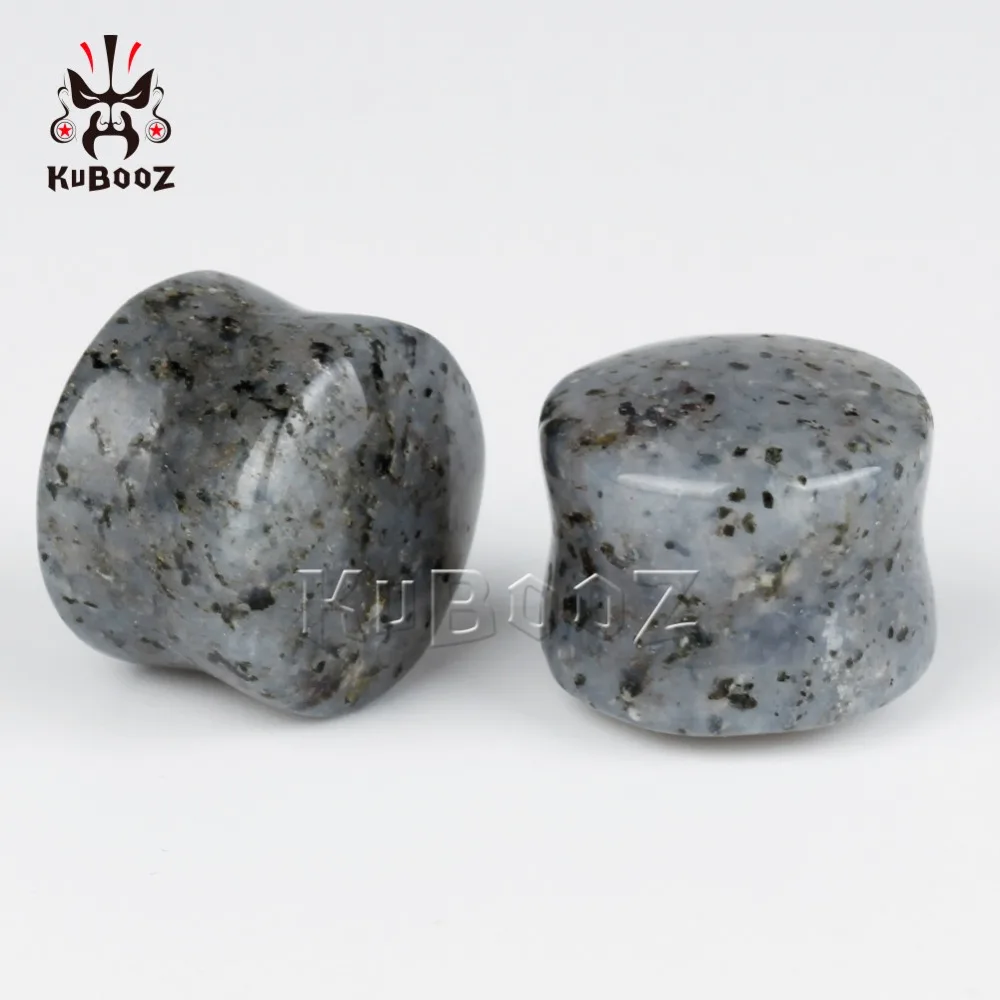 Kubooz piercing Pitting stones ear extension stone ear plugs and tunnels body jewelry pair selling ear gauges