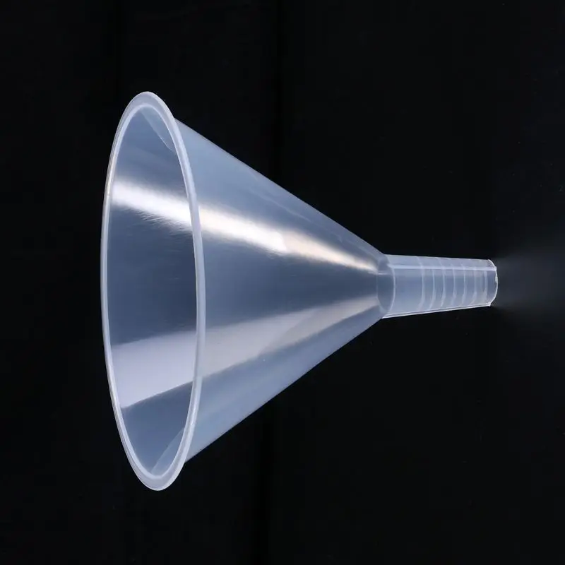 2019 Durable 150mm Plastic White Transparent Funnel For Garage / Car Liquids / Laboratory / Kitchen