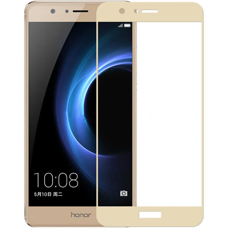 Tempered Glass For Huawei Honor V8 8 8S Pro 6X 6C Note 8 Note8 Lite Screen Protector Film Color Black White Golden