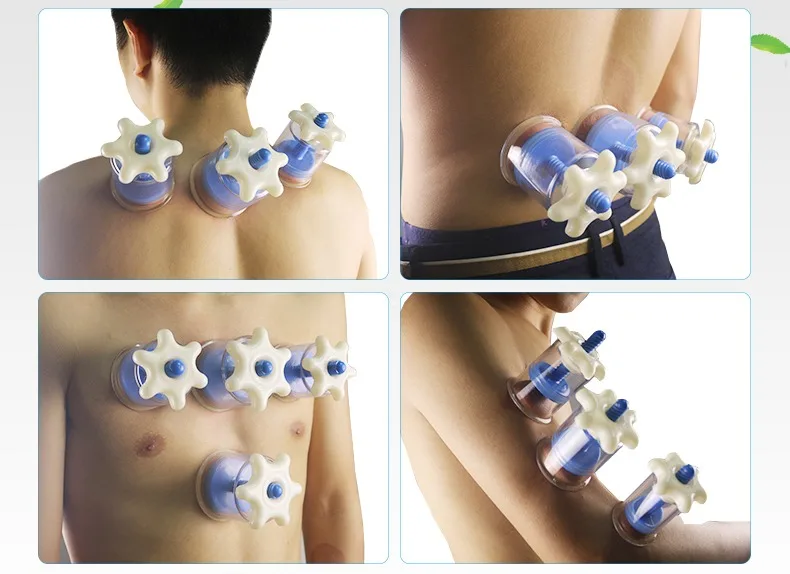 

12pcs/kit Thicken Vacuum Cupping Pot Manual Rotate Medical Body Massage Relaxation Magnet Therapy Acupressure Relieve Pain Home