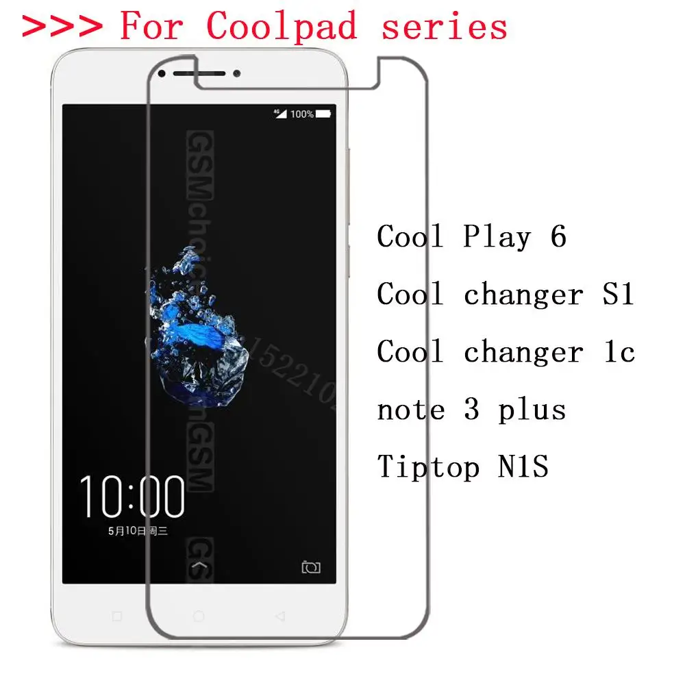 Tempered Glass for Coolpad Cool changer S1 1c Play 6 Tiptop N1S note 3 plus Explosion-proof Protective Film Screen Protector 55