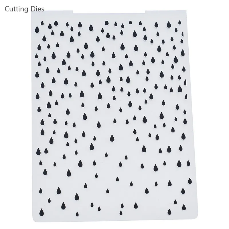 Creative Waterdrop Embossing Folder Plastic Card Making Stamps Scrapbooking Paper Craft Supplies Diy