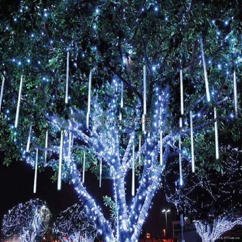 10 pçs/lote 60cmmeteor chuveiro led luzes da corda ao ar livre decorações férias twinkle parque jardim à prova dwaterproof água luzes de fadas H-35