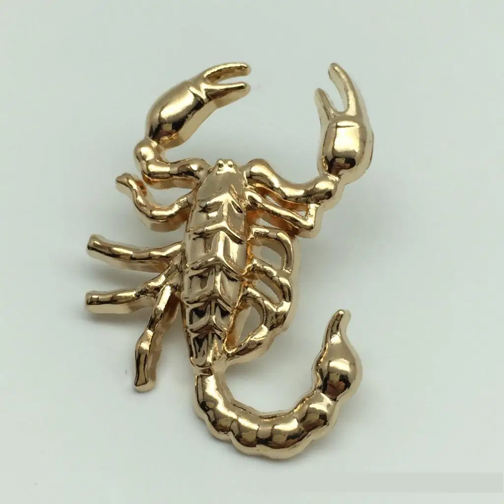 Fashion Men's Suits Brooch Fan In Europe Tide Human Scorpion Retro Deco Pin Badge Accessories Wholesale And Retail Nightclub