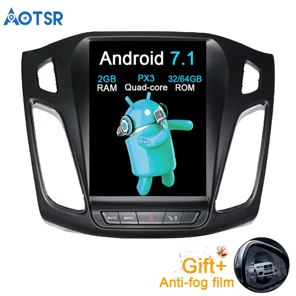 Aotsr Android 9.0 Tesla Car No DVD Player GPS Navigation For Ford Focus 2012-2018 Auto navigation stereo headunit multimedia