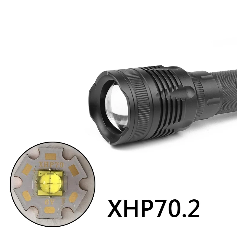 Litwod Z25P78 Original CREE XHP70.2 32w powerful zoom lens Tactical LED Flashlight torch 10000mAh 26650 18650 Battery