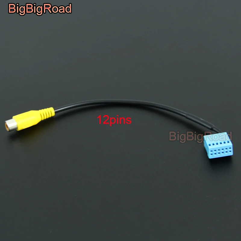 

BigBigRoad Car MIB Radio Rear Camera Video Plug Converter Cable Adapter For Volkswagen Golf 7 Glof7 / Touran L / Passat B6 B8