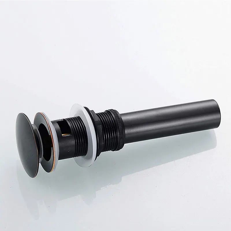 Pop Up Drain Stopper with Overflow, Lavatory Basin Drain without Overflow Black, Chrome or Oil Rubbed Bronze or Antique