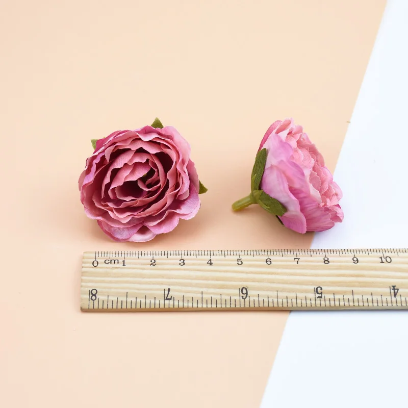 100 Stück Künstliche Blumen Seiden-Pfingstrosen Heimdekorationszubehör DIY Kopfschmuck Handgelenkblume Hochzeitsdekorationsblumen Geschenke – Detail 1