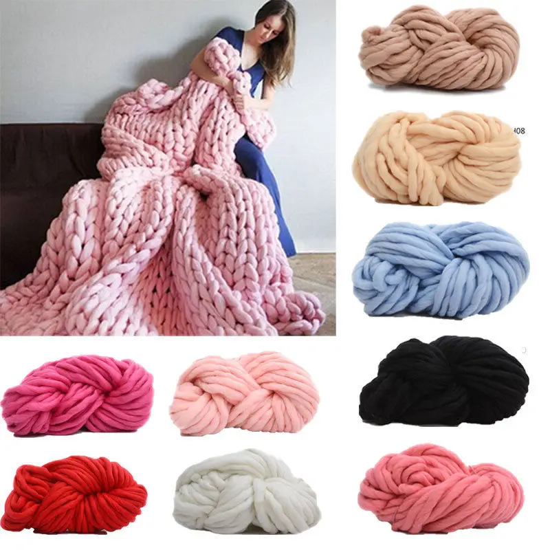 New arm knitting yarn Chunky Wool Yarn Super Soft Bulky Arm Knitting Wool Roving Crocheting knitting accessories bags DIY