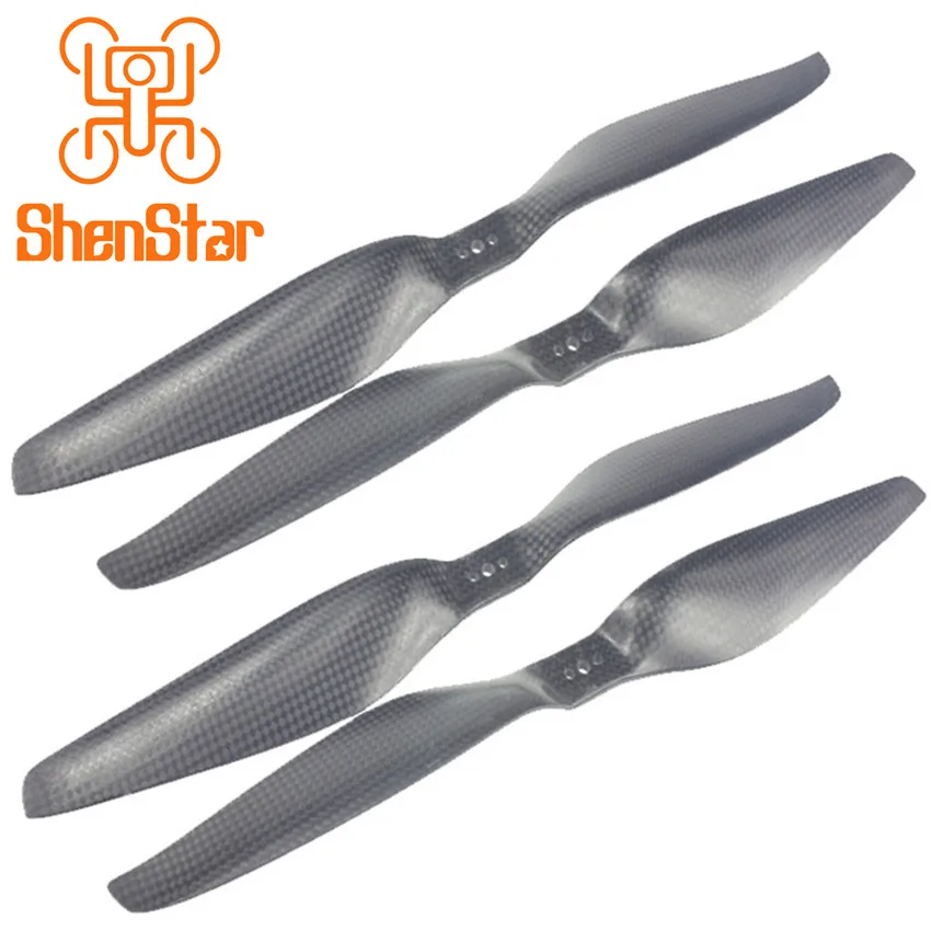 ShenStar 13x5.5 Carbon Fiber Propellers 1355 Props 2-Blades with 3 screw holes for Tiger Tarot FPV Multi-axis Racing Plane Part