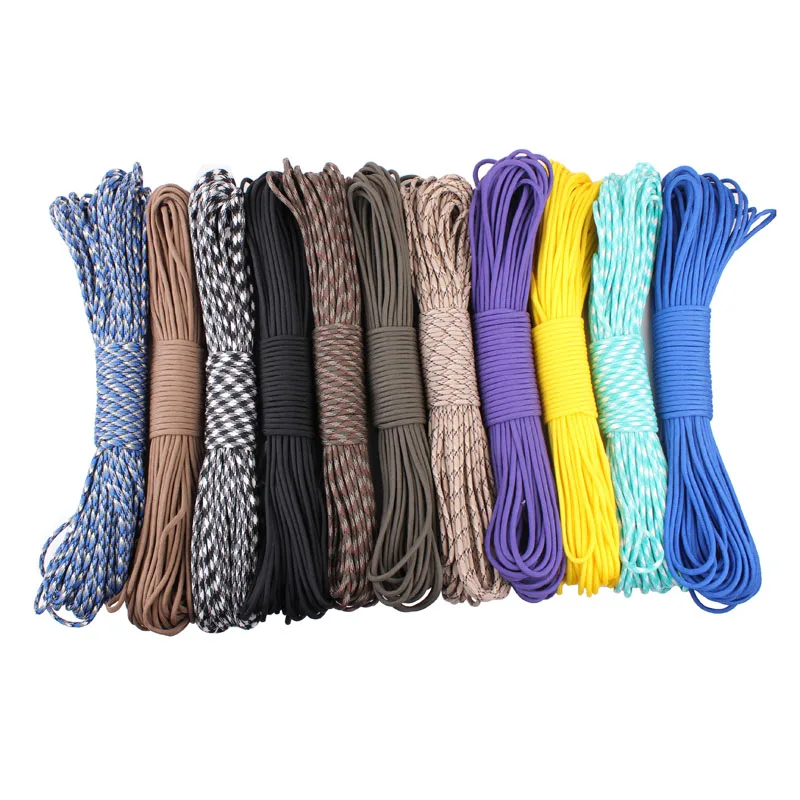 

GEGEDA Paracord 550 Parachute Cord Lanyard Tent Rope Guyline Mil Spec Type III 7 Strand 50FT 100FT For Hiking Camping