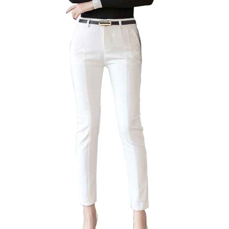 Trousers Women 2019 New Ankle-length Capris Female Leggings Pantalon Femme Workwear Slim High Waist Elastic Casual Woman Pants