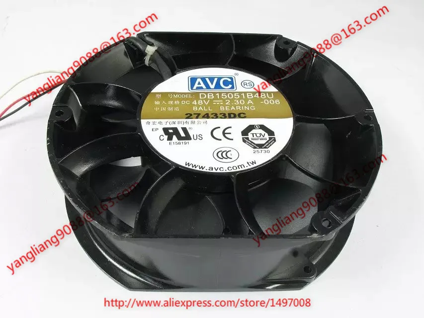 

AVC DB15051B48U 006 DC 48V 2.30A 150x150x51mm Server Cooling Fan