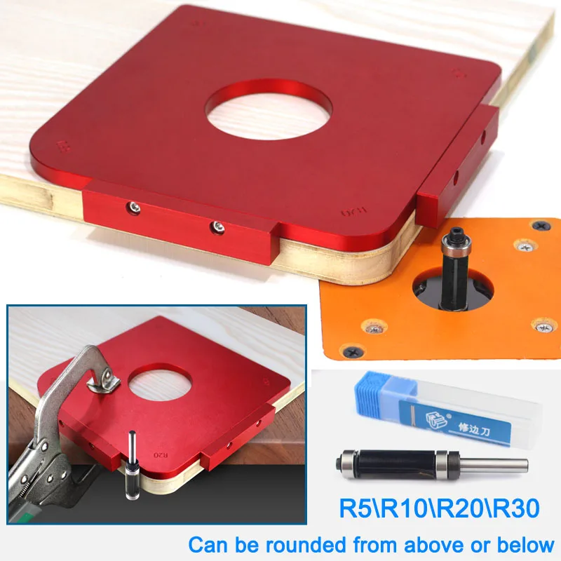 Wood Panel Round Corner Jig Templates R5 R10 R20 R30 rounded Corner Templates Kit woodworking tools