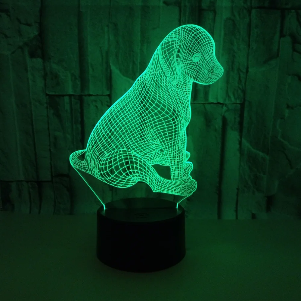 

Animal Dog 3d Nightlight Colorful Touch 3d led Lamp Gift 3d Light Fixtures Novelty Powerbank Led Night Light