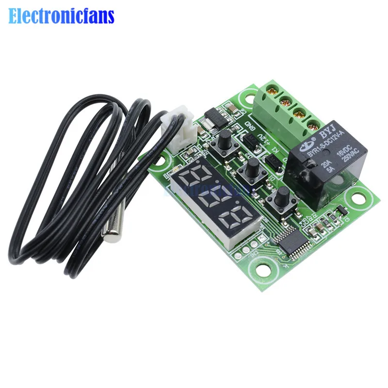 W1209 Digital LED DC 12V Heat Cool Temp Thermostat Temperature Control Switch Module On/Off Controller Board + NTC Sensor