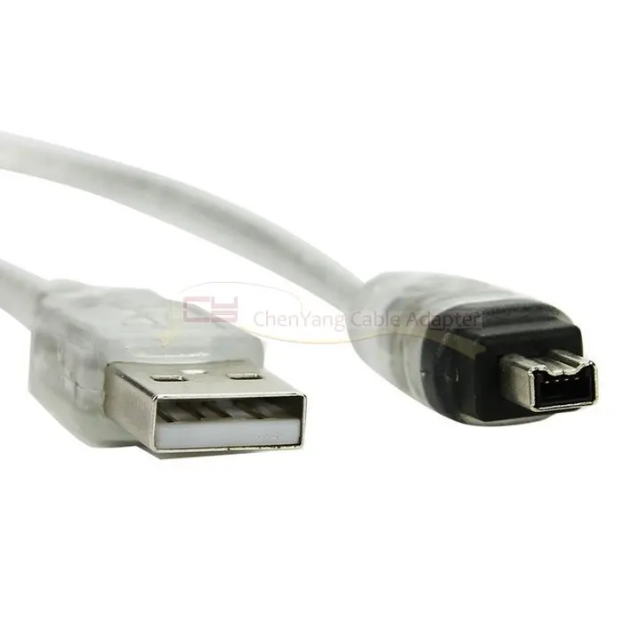 USB Male To Firewire IEEE 1394 4 Pin Male ILink Adapter Cord Firewire 1394 Cable For SONY DCR-TRV75E DV Camera Cable 100cm