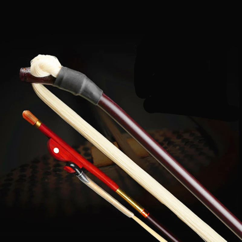 Erhu Bow with White Horse Strings High Grade Erhu Accessories Bow Musical Instrument Erhu Bow with Copper Tube Mao Bamboo