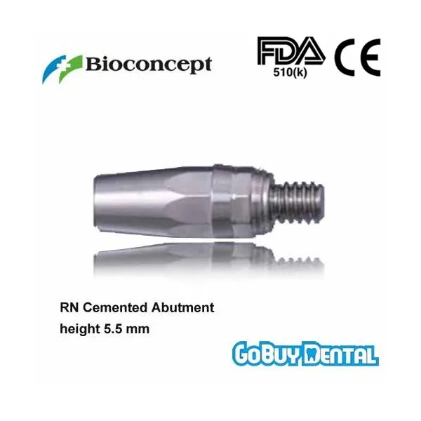 

Straumann Compatible RN Cemented Abutment, height 5.5mm Regular Neck 032070