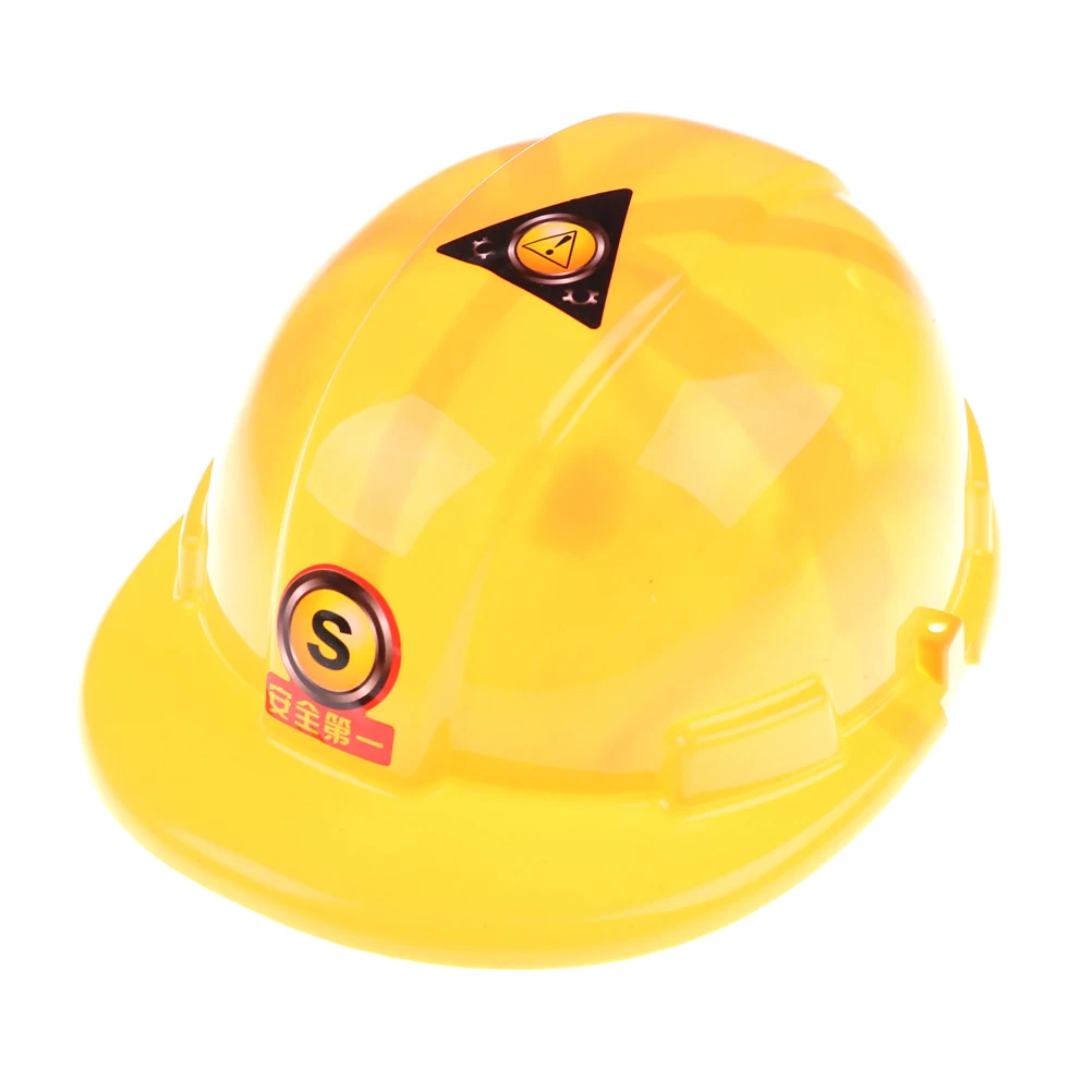 New Yellow Simulation Safety Helmet Pretend Role Play Hat Toy Construction Funny Gadgets Creative Kids Children Gift