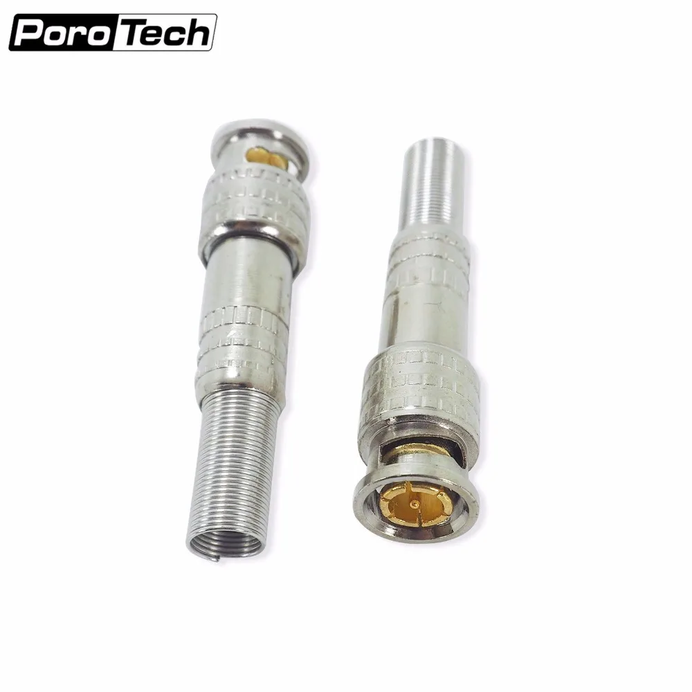 

20pcs/lot BNC Male Connector for RG-59 Coaxical Cable Adapter for CCTV Camera BNC connector Brass End Crimp Cable Screwing